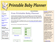 Tablet Screenshot of printablebabyplanner.com